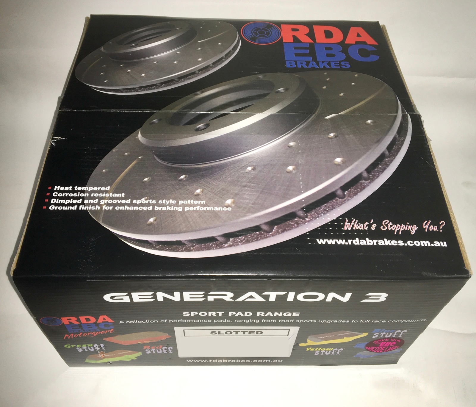 RDA Front Dimpled Slotted Brake Disc Rotors (pair) RDA7901D