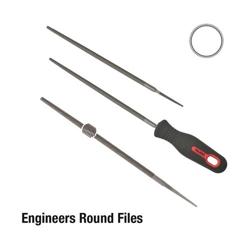 Toledo Engineers Round File Set (12PK) Bastard - 100mm 04RD01BU