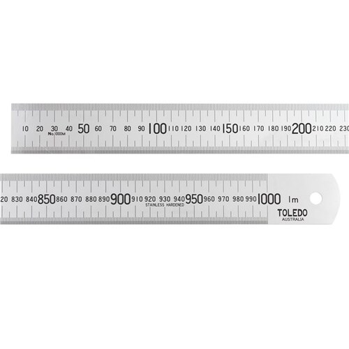 Toledo Stainless Steel Rule 1000mm 1000M 1000M
