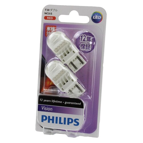 Philips Led Stop/Tail Wedge 2Pk - 12835Redb2 Pair