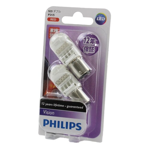 Philips Led Stop/Tail Bayonet 2Pk Pair 12836REDB2