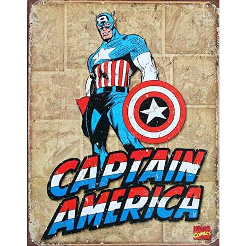 Novelty Metal Sign - Captain America 31cm x 40cm