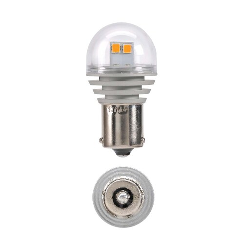 Narva 12V Bau15S Led Ind Globes 1800K Amber Twin Pack Pair 18232BL