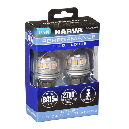 Narva 12/24v Ba15s P21w Led Globes 18262BL