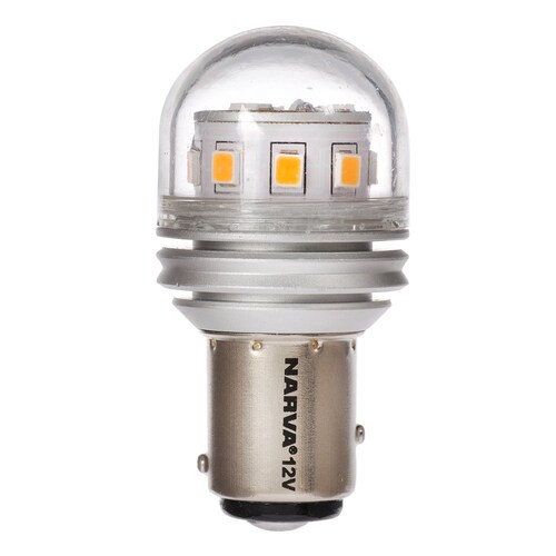 Narva 12V Bay15D P21/5W LED Stop Tail CANbus Compatible Globes with True 360 Degree Light Output - Twin Pack (18266BL)
