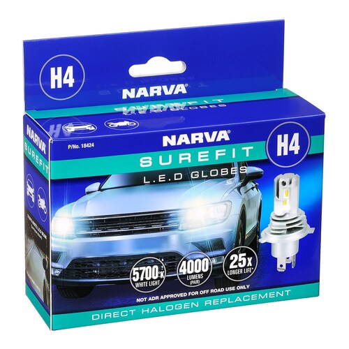 Narva H4 Surefit Led Globes - 2 Pack Pair 18424