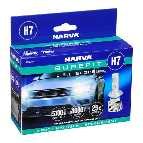Narva H7 Surefit Led Globes - 2 Pack Pair 18427