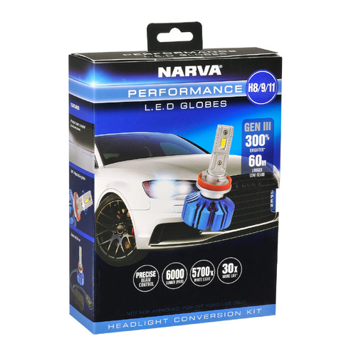 Narva H8/H9/H11 12/24v LED Conversion Kit Gen III Performance 18448
