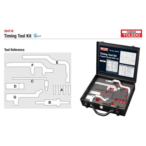 Toledo Timing Tool Kit Suits Citreon Peufeot Mini 304718 304718