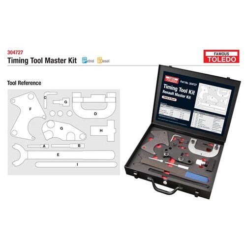 Toledo Timing Tool Kit Suits Fiat Renault 304727 304727