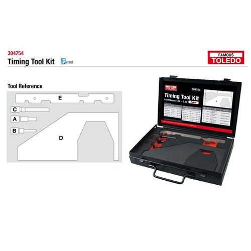 Toledo Timing Tool Kit Suits Ford/mazda 1.5l-2.5l Dohc 16v Petrol 304754 304754