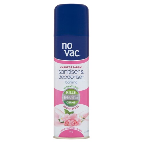 No Vac Foaming Sanitiser And Deodoriser Garden Breeze 290G 31149 Aerosol