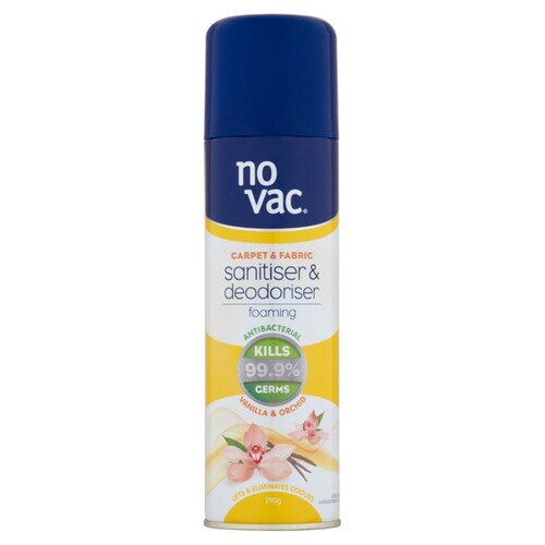 No Vac Foaming Sanitiser And Deodoriser Sheer Vanilla And Orchid 290G Aerosol 31156
