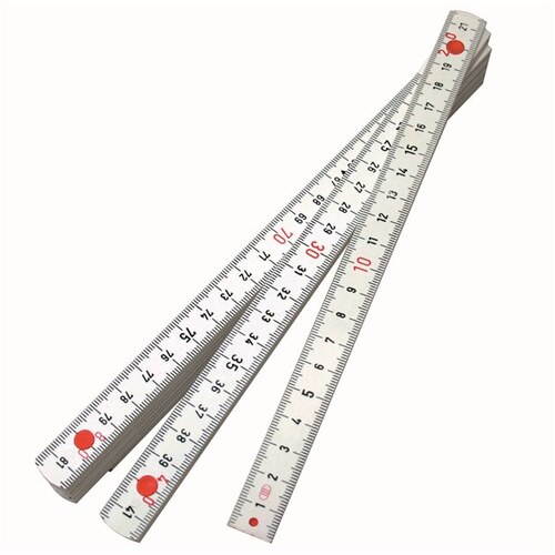 Toledo Fibreglass Folding Rule Single Sided Metric 2000mm 321902 321902
