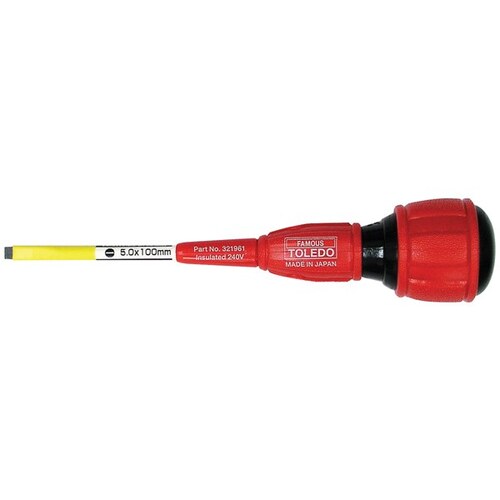 Toledo Screwdriver Insulated Slotted 5.0x100mm 321961 321961