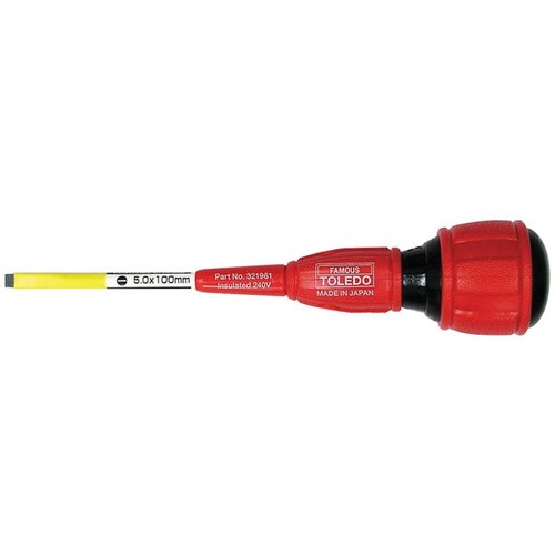Toledo  Screwdriver Insulated Slotted 5.0x100mm    321961 321961 