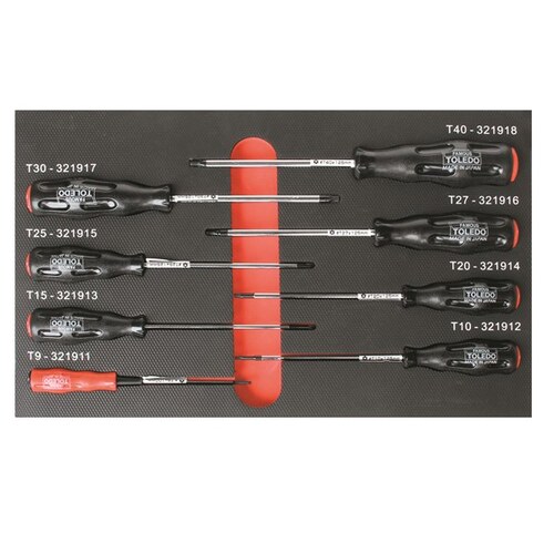 Toledo Screwdriver Set Tamperproof Torx 9pc 321987 321987