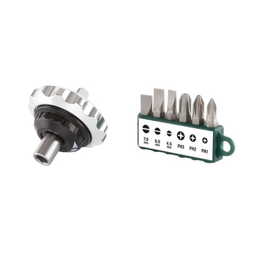 Toledo Gearless Dual End Stubby Driver For 1/4" Drive Sockets And Hex Bits 321991