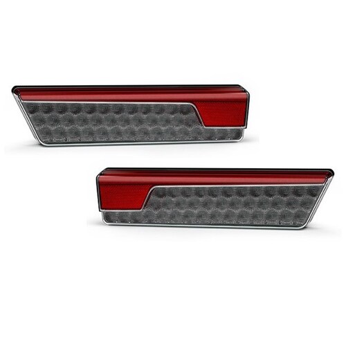 LED Auto Lamps Set - Black Design with Diffused Tail, Sequential Indicator, Stop, Reverse & Inbuilt Reflector (355BARWM-2)