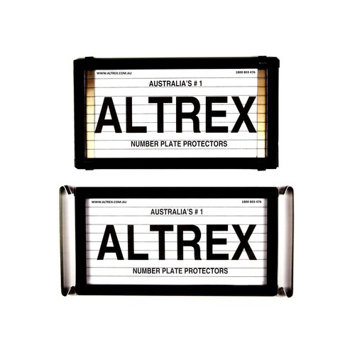 Altrex Number Plate Protector Covers - Black With Lines (250X134Mm & 250X134Mm) 4-3L