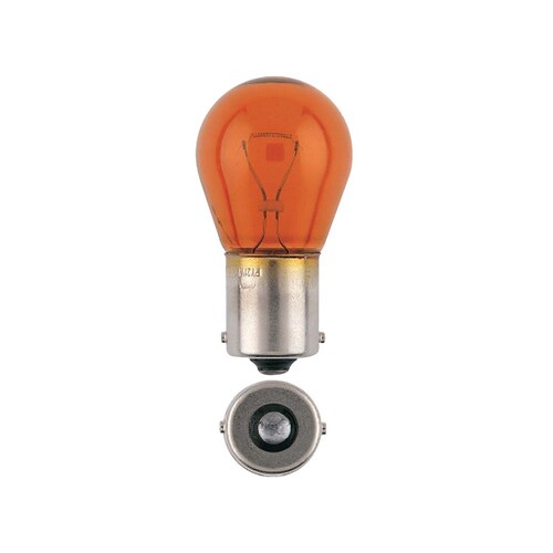 Narva 12V 21W Ba15S Amber Incandescent Globes - Twin Pack Pair 47383BL