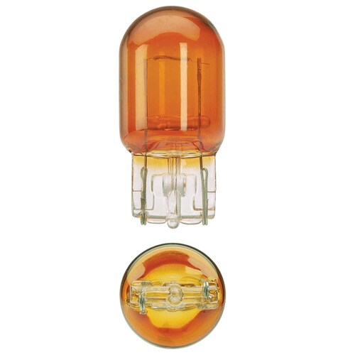 Narva 12V 21W Wy21W W3 X 16D Amber Wedge Globes - Twin Pack Pair 47532BL