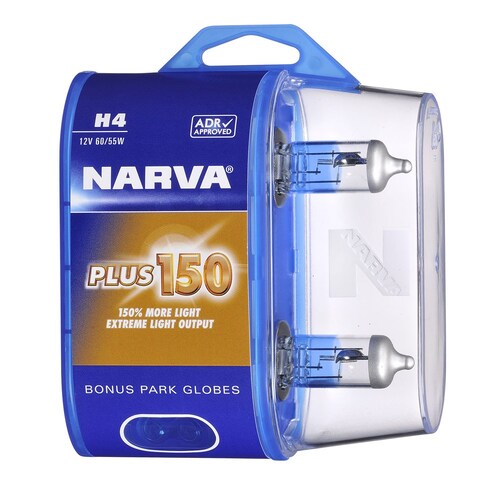 Narva H4 12V 60/55W P43T Plus 150 Twin Pack 48382BL2