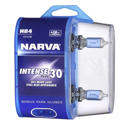 Narva Hb4 12V 51W Intense Plus 30 Halogen Headlight Globes Twin Pack Pair 48474BL2