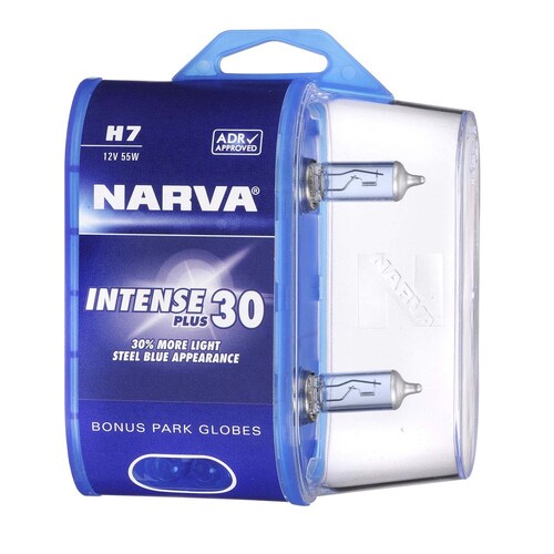 Narva H7 12V 55W Intense Plus 30 Halogen Headlight Globes Twin Pack Pair 48476BL2