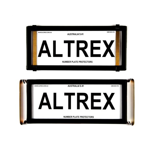 Altrex Number Plate Protector Covers - Slimline Black Without Line 4VSL *check plate size*