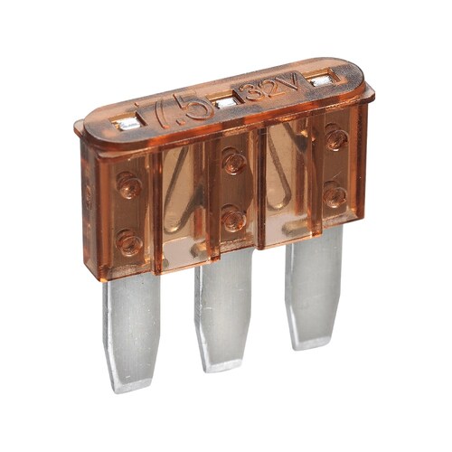Narva 7 Amp Brown Micro 3 Blade Fuse - Blister Pack of 5 (51207BL)