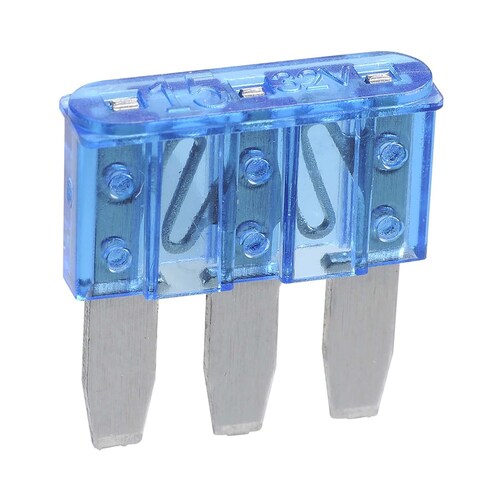 Narva 15 Amp Blue Micro 3 Blade Fuse - Blister Pack of 5 (51215BL)