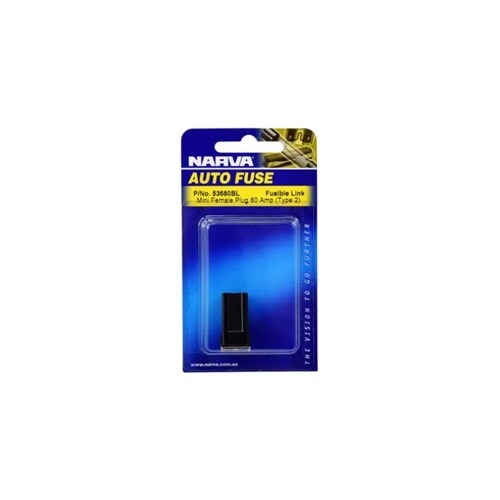 Narva 80A Black Mini Female Plug Type 2 Fusible Link - Single (53680BL)