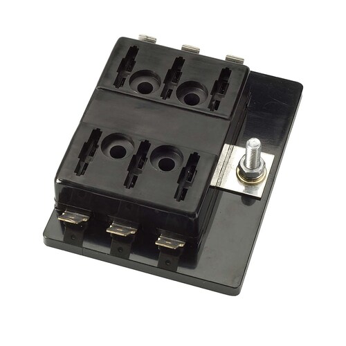 Narva 6-Way Standard ATS Blade Fuse/Plug-In Circuit Breaker Block - 54430
