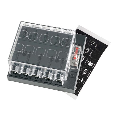 Narva 10-Way Standard ATS Blade Fuse Block - 54435