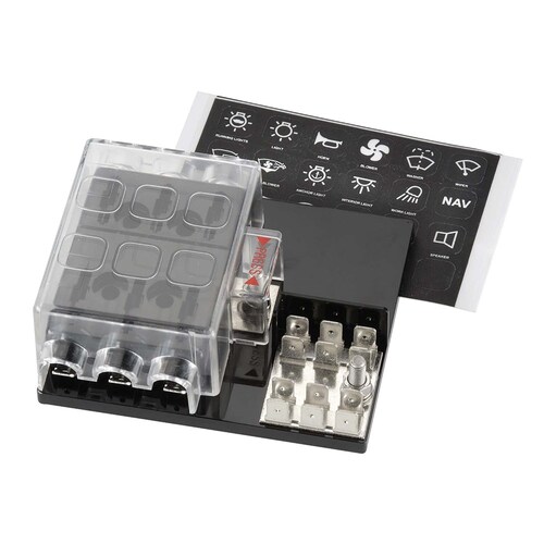 Narva 6-Way Standard ATS Blade Fuse Block - 54440
