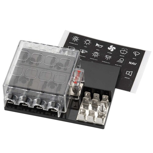 Narva 8-Way Standard ATS Blade Fuse Block - 54442