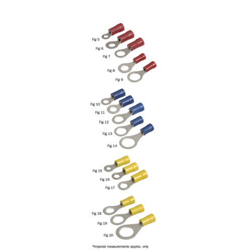 Narva Ring Terminal Yellow 13mm 100 56193