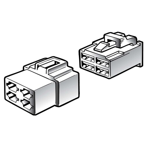 Narva 4 Way Male Quick Connector Housing Pack of 2 - 56274BL