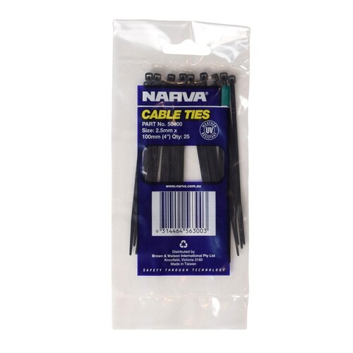 Narva Cable Tie 2.5 x 100mm (25 Pack) - 56300
