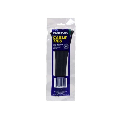 Narva Cable Tie 4.8 x 200mm Pack of 25 - 56304