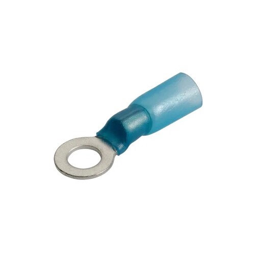 Narva 5mm Adhesive Lined Ring Terminal Blue 3/16" Diameter - 20 Pack (56364BL)