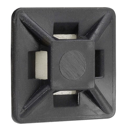 Narva Black U.V. Weather Resistant Cable Tie Mounts 19 x 19mm (5 Pack) - 56440BL