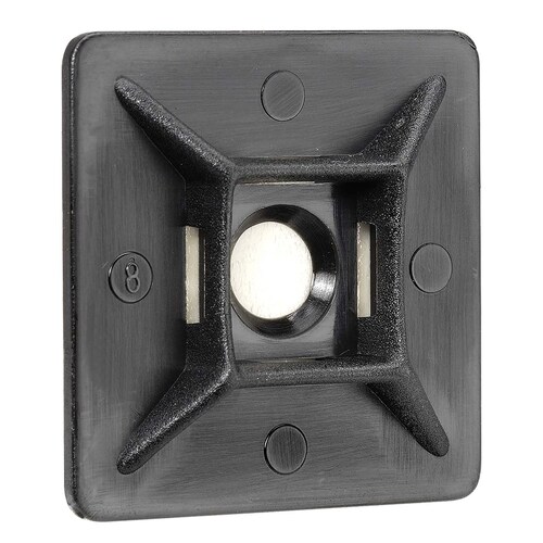 Narva Black U.V. Weather Resistant Cable Tie Mounts 28 x 28mm 5 Pack - 56446BL