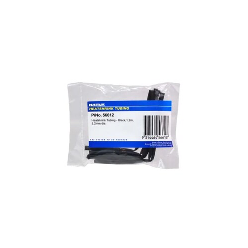 Narva 3.2mm x 1.2m Black Heatshrink - 56612
