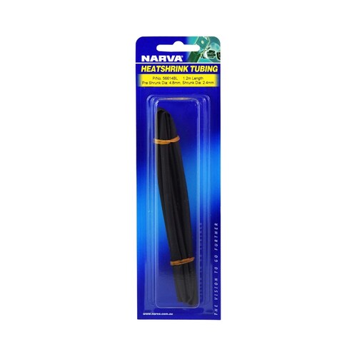 Narva 4.8mm Black Heatshrink Tubing - 1.2m Length