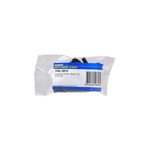 Narva 6.4mm x 1.2m Black Heatshrink - 56616