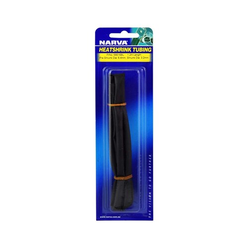 Narva 6.4mm Black Heatshrink Tubing - 1.2m Length