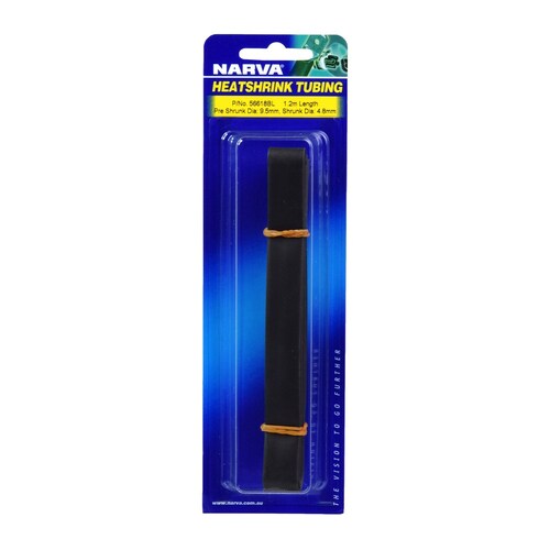 Narva 9.5mm Black Heatshrink Tubing - 1.2m Length
