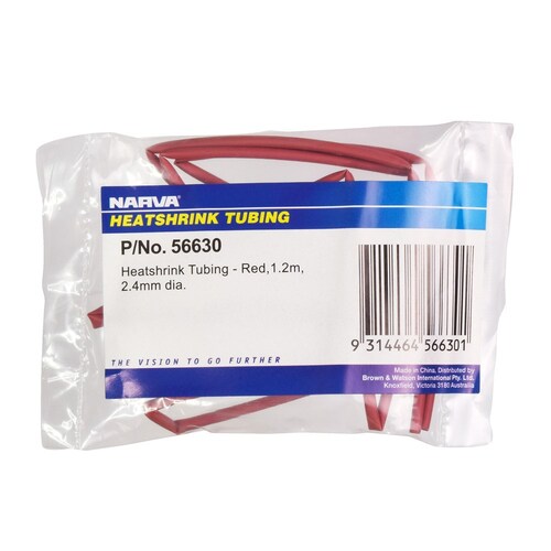 Narva 2.4mm Red Heatshrink Tubing - 1.2m Length